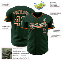 Charger l'image dans la galerie, Custom Green White-Orange Authentic Baseball Jersey
