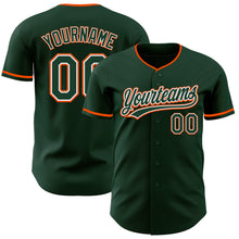 Charger l'image dans la galerie, Custom Green White-Orange Authentic Baseball Jersey

