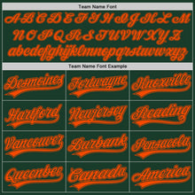 Load image into Gallery viewer, Custom Green Orange Authentic Baseball Jersey
