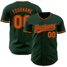 Load image into Gallery viewer, Custom Green Orange Authentic Baseball Jersey
