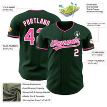 Laden Sie das Bild in den Galerie-Viewer, Custom Green Pink-White Authentic Baseball Jersey
