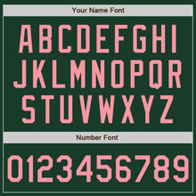 Load image into Gallery viewer, Custom Stitched Green Medium Pink Baseball Pullover Sweatshirt Hoodie
