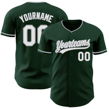 Загрузить изображение в средство просмотра галереи, Custom Green White-Gray Authentic Baseball Jersey
