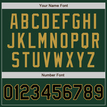 Load image into Gallery viewer, Custom Green Black-Old Gold Authentic Baseball Jersey
