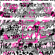 Load image into Gallery viewer, Custom Graffiti Pattern White-Black Scratch 3D Bomber Full-Snap Varsity Letterman Jacket
