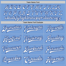 Загрузить изображение в средство просмотра галереи, Custom Light Blue White-Royal Bomber Full-Snap Varsity Letterman Jacket
