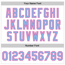 Charger l&#39;image dans la galerie, Custom White Light Blue Pink-Medium Pink Classic Western Plaid 3D Pattern Design Bomber Full-Snap Varsity Letterman Jacket
