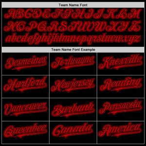 Custom Black Red Bomber Full-Snap Varsity Letterman Hoodie Jacket