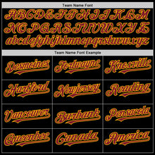 Load image into Gallery viewer, Custom Black Crimson-Gold Bomber Full-Snap Varsity Letterman Hoodie Jacket
