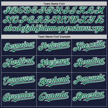Load image into Gallery viewer, Custom Navy Kelly Green-White Bomber Full-Snap Varsity Letterman Hoodie Jacket
