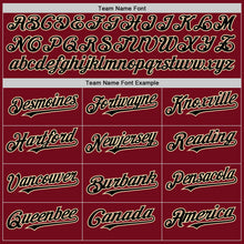 Load image into Gallery viewer, Custom Crimson Black-Cream Bomber Full-Snap Varsity Letterman Two Tone Hoodie Jacket
