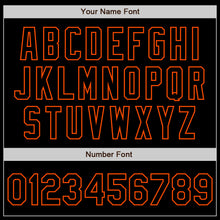 Charger l&#39;image dans la galerie, Custom Black Orange Bomber Varsity Letterman Zipper Jacket
