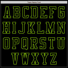 Laden Sie das Bild in den Galerie-Viewer, Custom Black Neon Green Bomber Varsity Letterman Zipper Jacket
