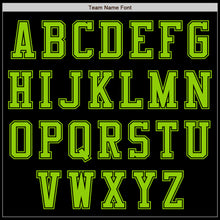 Laden Sie das Bild in den Galerie-Viewer, Custom Black Neon Green Bomber Varsity Letterman Zipper Jacket
