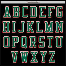 Загрузить изображение в средство просмотра галереи, Custom Black Kelly Green-Red Bomber Varsity Letterman Zipper Jacket
