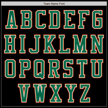 Загрузить изображение в средство просмотра галереи, Custom Black Kelly Green-Orange Bomber Varsity Letterman Zipper Jacket
