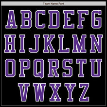 Загрузить изображение в средство просмотра галереи, Custom Black Purple-White Bomber Varsity Letterman Zipper Jacket
