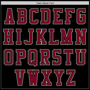 Custom Black Maroon-Cream Bomber Varsity Letterman Zipper Jacket