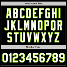 Загрузить изображение в средство просмотра галереи, Custom Black Neon Green-White Bomber Varsity Letterman Zipper Jacket

