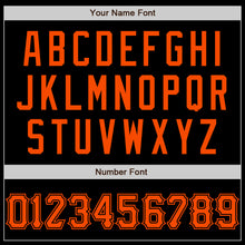 Загрузить изображение в средство просмотра галереи, Custom Black Orange Bomber Varsity Letterman Zipper Jacket
