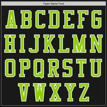 Загрузить изображение в средство просмотра галереи, Custom Black Neon Green-White Bomber Varsity Letterman Two Tone Zipper Jacket
