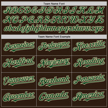 Charger l&#39;image dans la galerie, Custom Brown Green-Cream Bomber Full-Snap Varsity Letterman Hoodie Jacket
