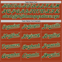 Load image into Gallery viewer, Custom Texas Orange Green-Cream Bomber Full-Snap Varsity Letterman Two Tone Hoodie Jacket
