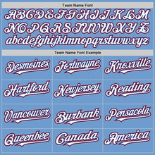 Laden Sie das Bild in den Galerie-Viewer, Custom Light Blue Royal-Red Bomber Full-Snap Varsity Letterman Hoodie Jacket
