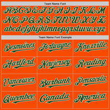 Charger l&#39;image dans la galerie, Custom Orange Green-Cream Bomber Full-Snap Varsity Letterman Hoodie Jacket
