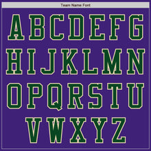 Charger l&#39;image dans la galerie, Custom Purple Green-Cream Bomber Varsity Letterman Zipper Jacket
