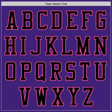 Laden Sie das Bild in den Galerie-Viewer, Custom Purple Black-Pink Bomber Varsity Letterman Zipper Jacket

