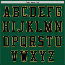 Load image into Gallery viewer, Custom Kelly Green Black-Old Gold Bomber Varsity Letterman Zipper Jacket
