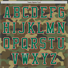 Laden Sie das Bild in den Galerie-Viewer, Custom Camo Kelly Green-Red Bomber Varsity Letterman Salute To Service Zipper Jacket

