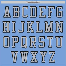 Laden Sie das Bild in den Galerie-Viewer, Custom Light Blue Gray-Black Bomber Varsity Letterman Zipper Jacket
