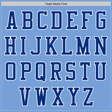 Laden Sie das Bild in den Galerie-Viewer, Custom Light Blue Royal-White Bomber Varsity Letterman Zipper Jacket
