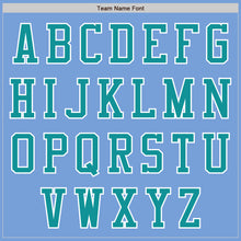 Laden Sie das Bild in den Galerie-Viewer, Custom Light Blue Teal-White Bomber Varsity Letterman Zipper Jacket
