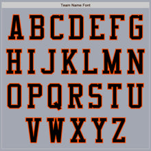 Загрузить изображение в средство просмотра галереи, Custom Gray Black-Orange Bomber Varsity Letterman Zipper Jacket
