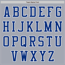 Laden Sie das Bild in den Galerie-Viewer, Custom Gray Royal-White Bomber Varsity Letterman Zipper Jacket
