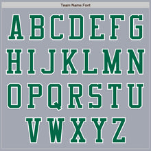 Charger l&#39;image dans la galerie, Custom Gray Kelly Green-White Bomber Varsity Letterman Zipper Jacket
