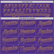 Laden Sie das Bild in den Galerie-Viewer, Custom Purple Cream-Old Gold Bomber Full-Snap Varsity Letterman Two Tone Jacket
