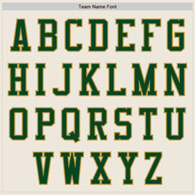 Charger l&#39;image dans la galerie, Custom Cream Green-Old Gold Bomber Varsity Letterman Zipper Jacket
