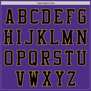 Custom Purple Black-Old Gold Bomber Varsity Letterman Two Tone Zipper Jacket
