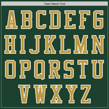 Загрузить изображение в средство просмотра галереи, Custom Green Old Gold-White Bomber Varsity Letterman Two Tone Zipper Jacket
