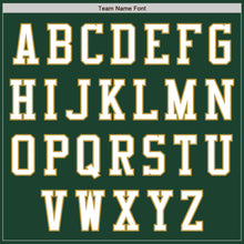 Загрузить изображение в средство просмотра галереи, Custom Green White-Old Gold Bomber Varsity Letterman Two Tone Zipper Jacket
