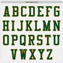Загрузить изображение в средство просмотра галереи, Custom White Green-Old Gold Bomber Varsity Letterman Two Tone Zipper Jacket
