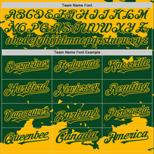 Загрузить изображение в средство просмотра галереи, Custom Green Gold Splash Art 3D Pattern Design Bomber Full-Snap Varsity Letterman Hoodie Jacket
