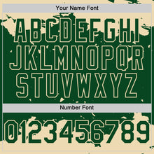 Load image into Gallery viewer, Custom Green Cream Splash Art 3D Pattern Design Bomber Full-Snap Varsity Letterman Hoodie Jacket
