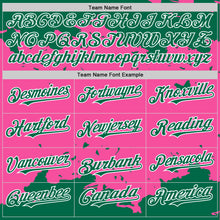 Load image into Gallery viewer, Custom Pink Kelly Green-White Splash Art 3D Pattern Design Bomber Full-Snap Varsity Letterman Hoodie Jacket
