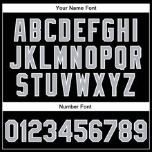 Загрузить изображение в средство просмотра галереи, Custom Black Gray-White Bomber Full-Snap Varsity Faux Leather Letterman Jacket
