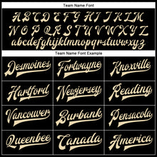 Загрузить изображение в средство просмотра галереи, Custom Black Cream Bomber Full-Snap Varsity Faux Leather Letterman Jacket
